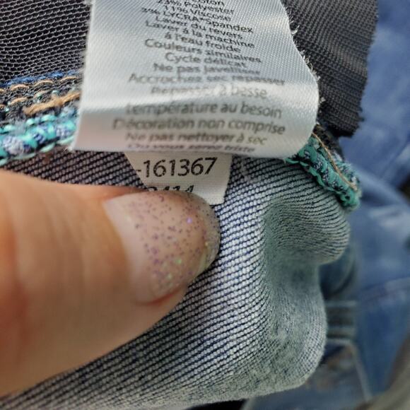 Lularoe Womens Magic Waist Stretch Medium Wash Distressed Jeans Size 28 - Picture 5 of 5